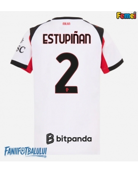 AC Milan Pervis Estupinan #2 Tricou Fotbal Replică 2025-26 Femei Deplasare